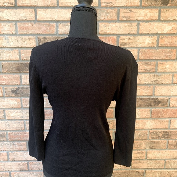 Black Pullover w/ Sequin Design by Joseph A (small) - Picture 4 of 5